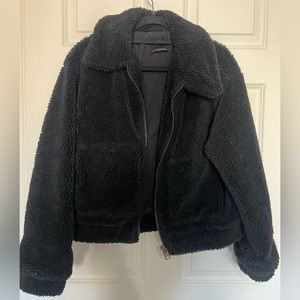 Black URBAN OUTFITTERS teddy coat